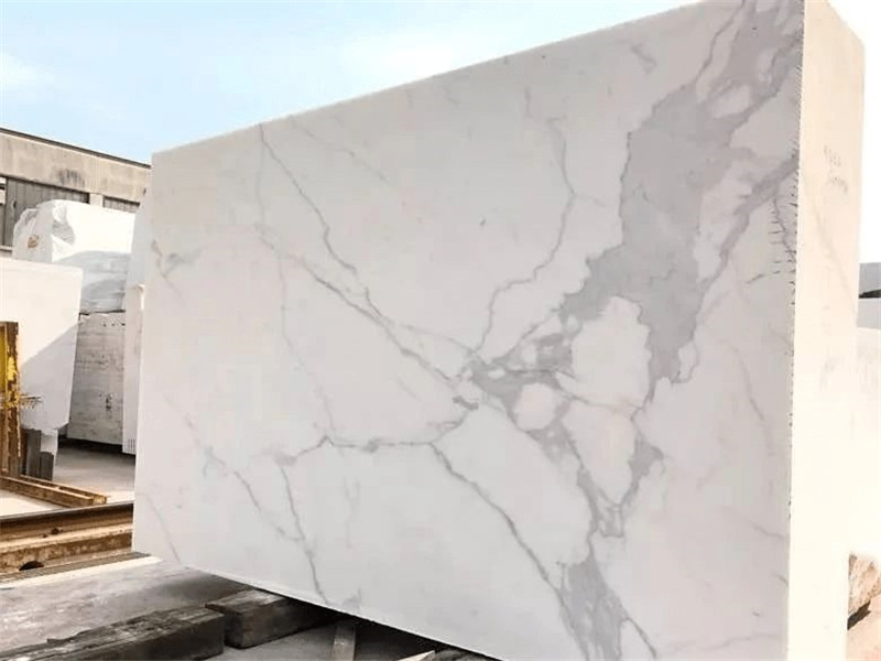 Calacatta White Marble Block Calacatta White marble block with broad grey veining