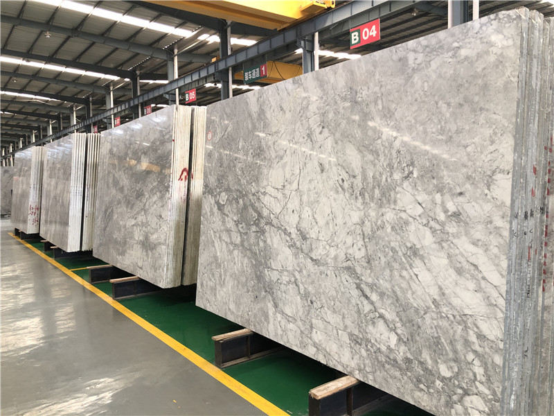 super white quartzite slab