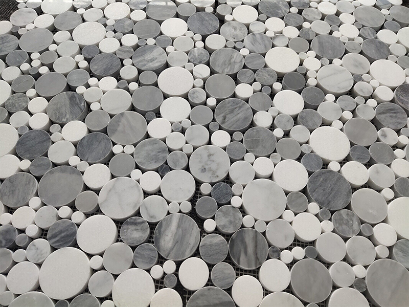 Bubble Round Marble Mosaic Tile