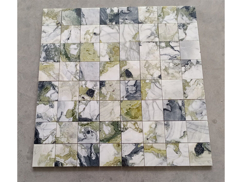 Ice Jade marble Square 75x75 mosaic tiles