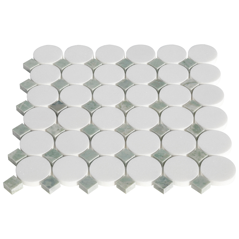 side image of round mosaic