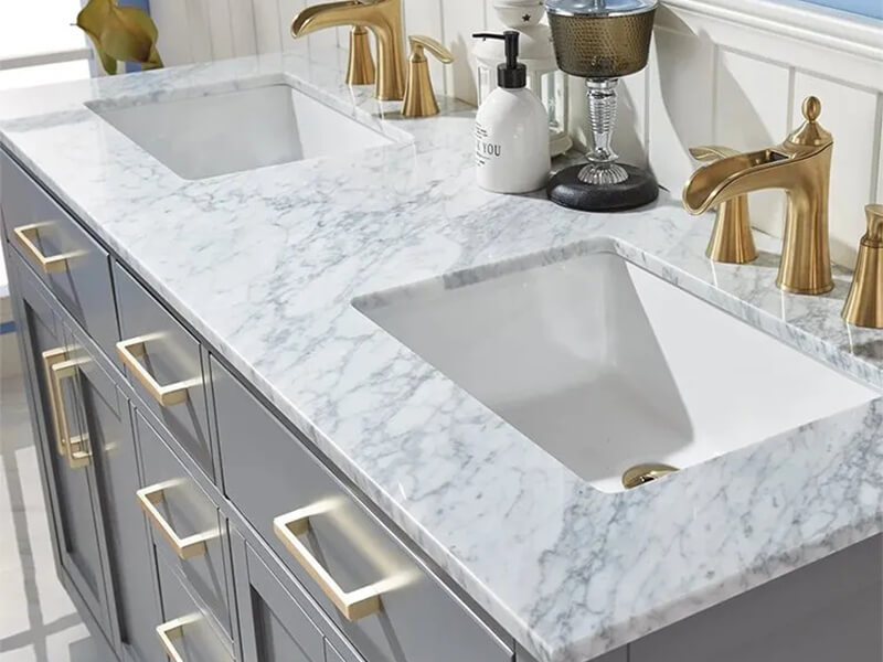 Carrara White Marble Bath Tops