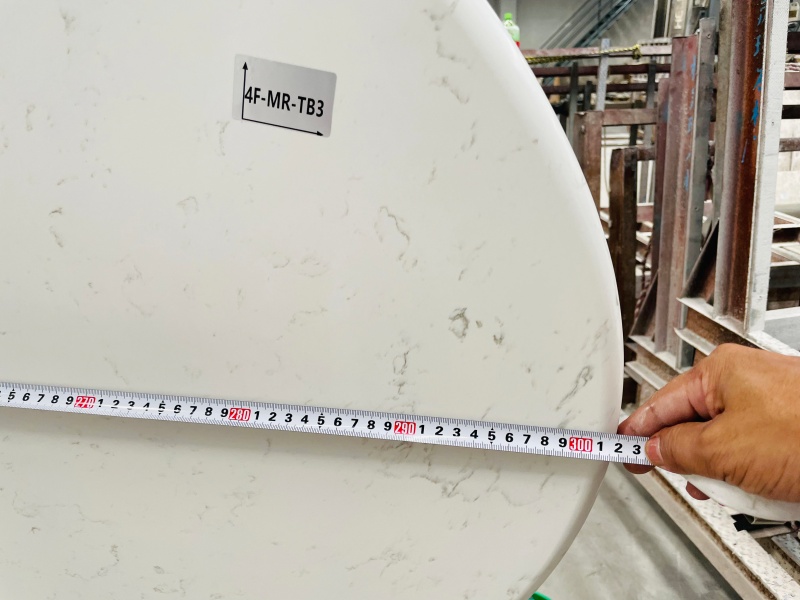 Carrara White Engineered Quartz Table Tops customized