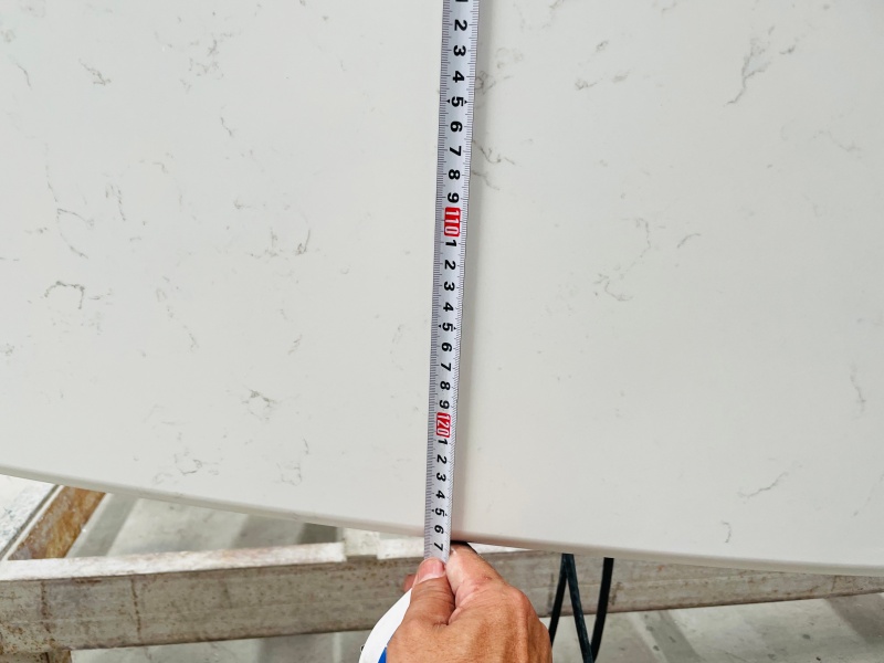 Carrara White Engineered Quartz Table Tops customized