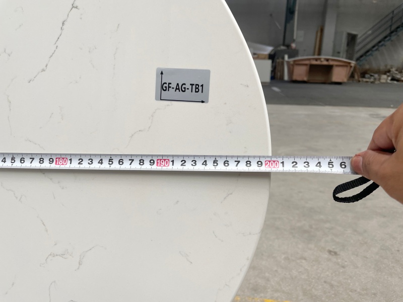 Carrara White Engineered Quartz Table Tops customized