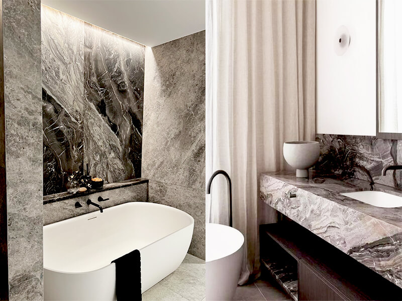 Arabescato Orobico Grigio Marble Bathroom