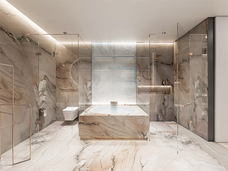 Propitious Omen Marble Bathroom
