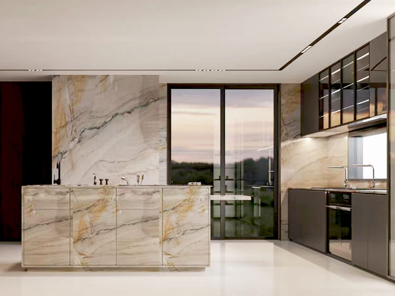 Propitious Omen Marble Kitchen