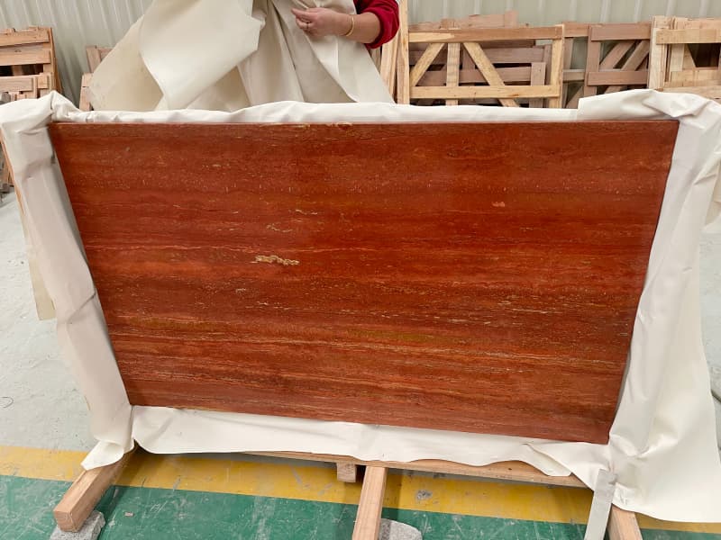 Azarshahr Red Travertine Table Top