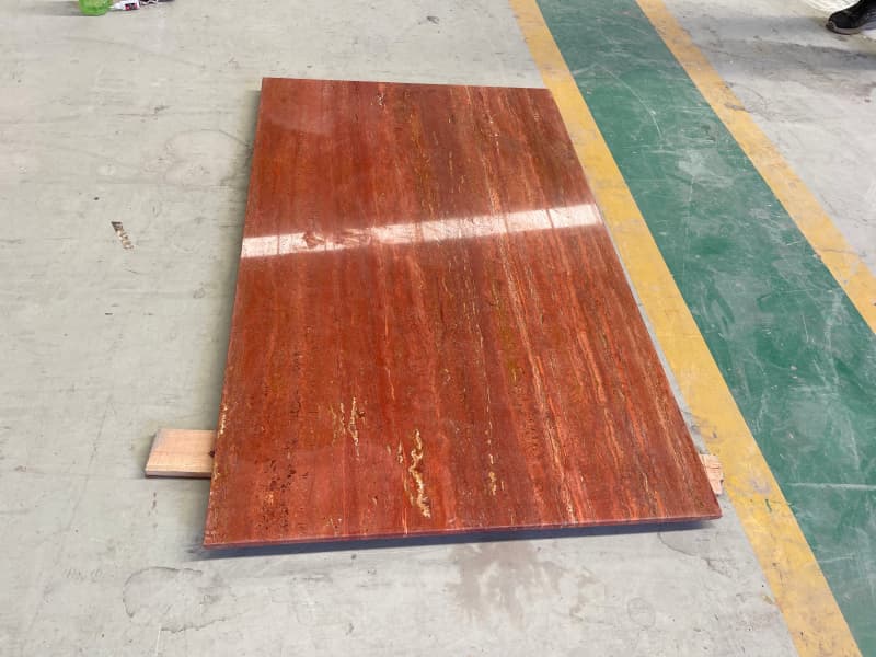 Azarshahr Red Travertine Table Top