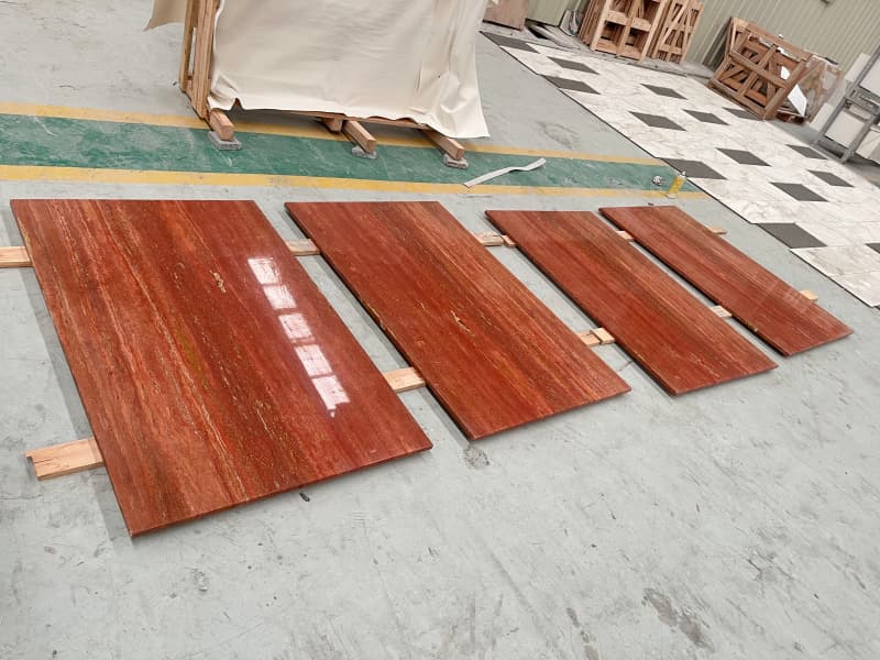 Azarshahr Red Travertine Table Top