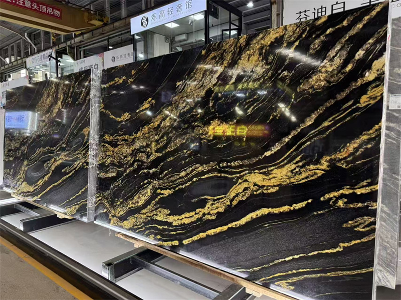 gold and marble dining table