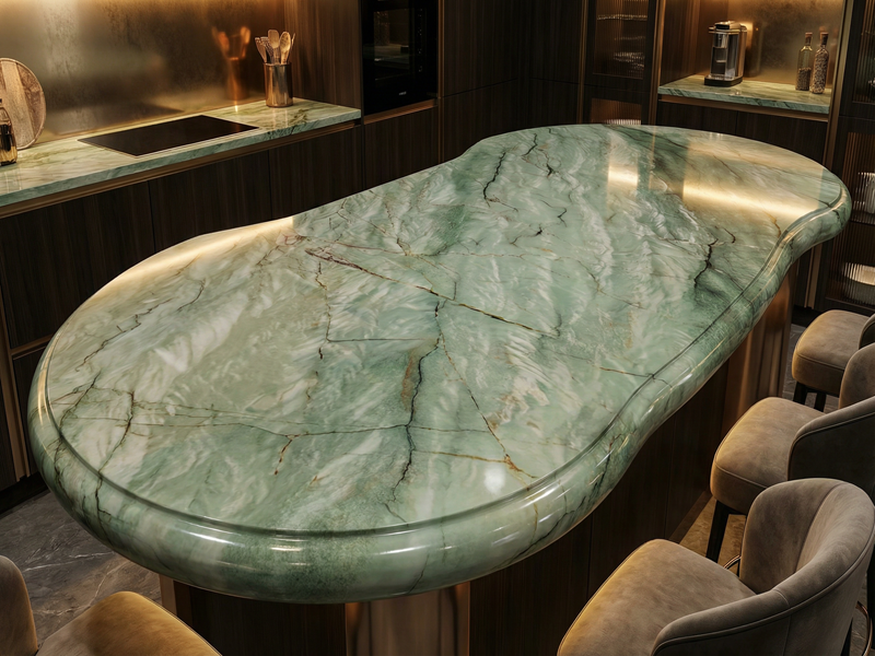 Gaia Green Quartzite Custom Tabletop