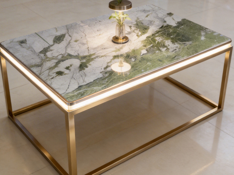 Green Exotic Stone Center Table