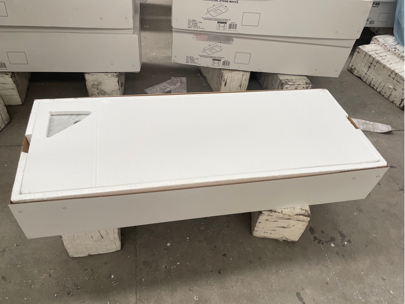 Polished Italian Carrara Marble Vanity Top