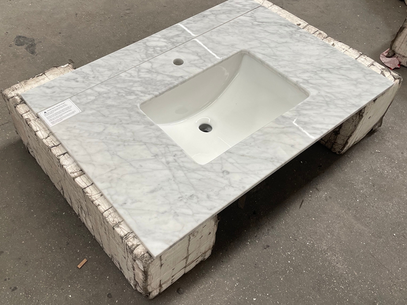 Carrara White Marble Vanity Top