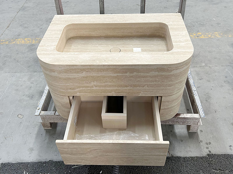 travertine wash basin