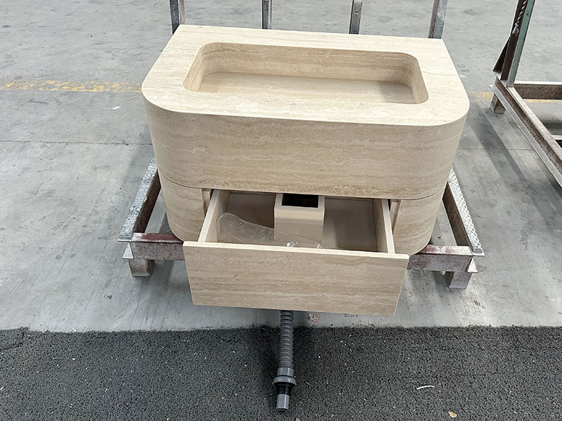 travertine wash basin