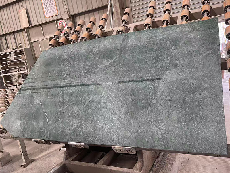 Verde Sintra Marble Sandblasted Slabs