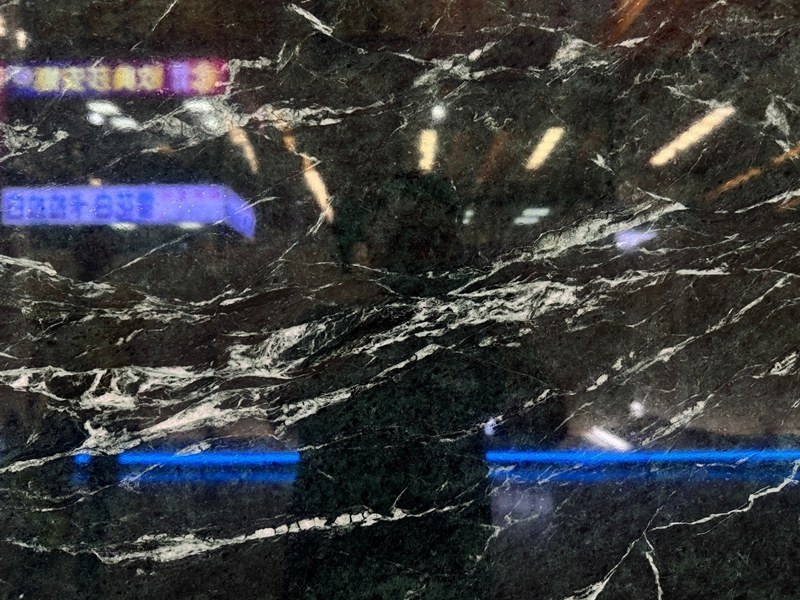 Dark Green Marble with White Veins