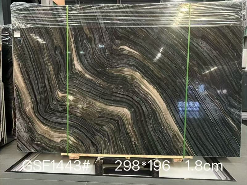 Black marble top table