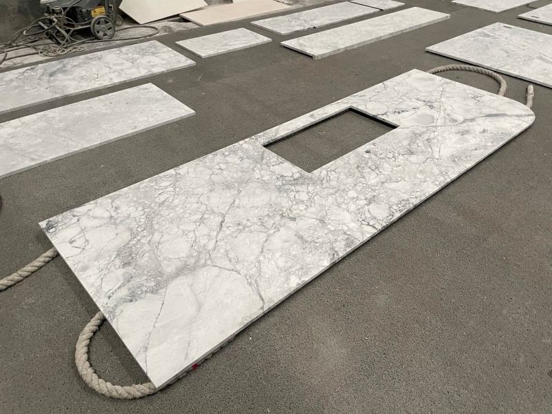 Brazilian Super White Quartzite Kitchen 