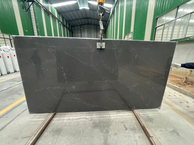 calacatta super Dark Grey quartz