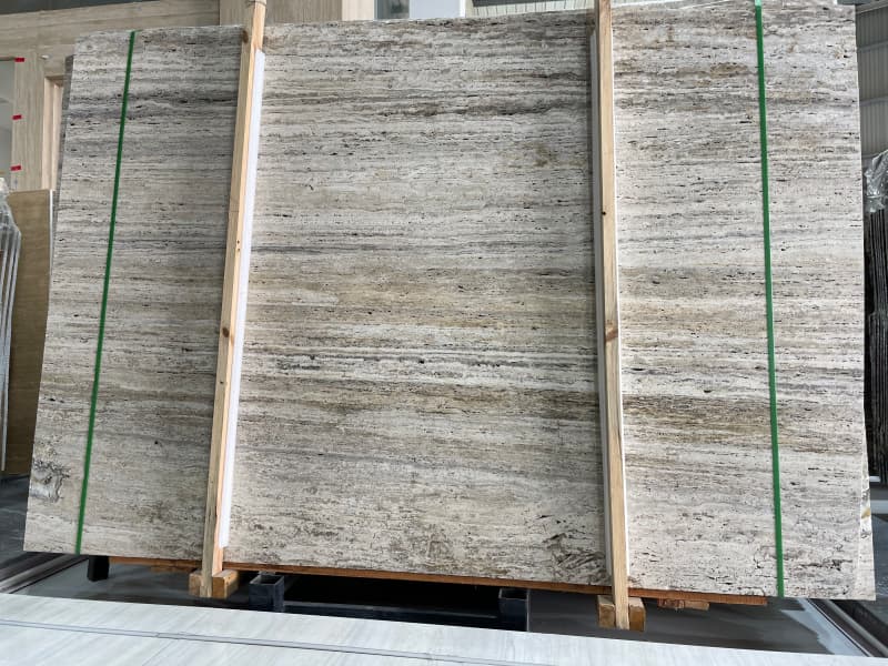 Silver Grey Iranian Travertine Slabs