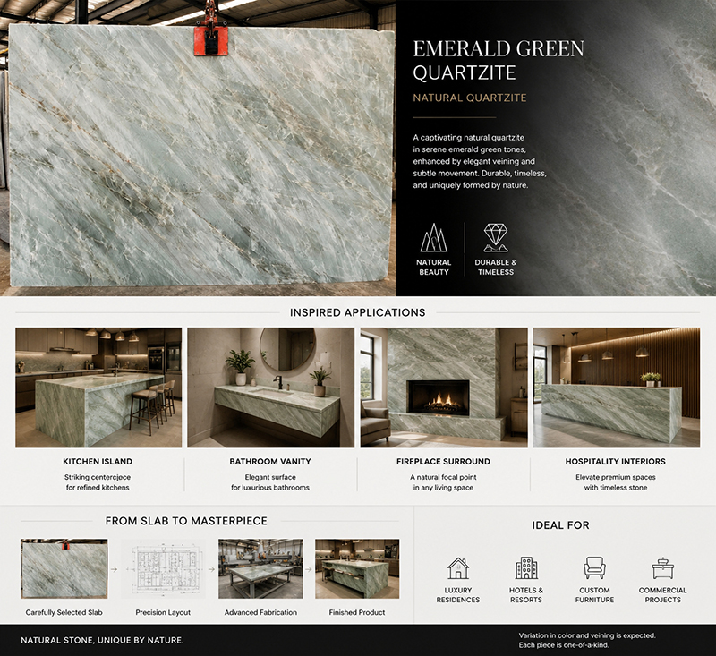 Emerald Green Quartzite Application Emerald Green Quartzite Application