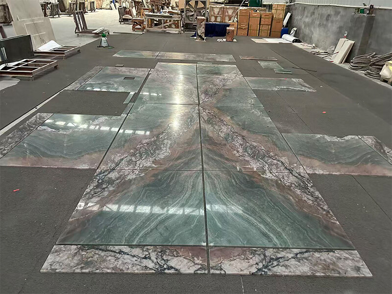 Dragon Green Quartzite Finished Layout Display Dragon Green Quartzite Finished Layout Display
