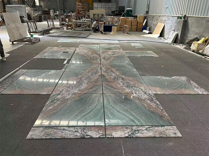 Dragon Green Quartzite Finished Layout Display Dragon Green Quartzite Finished Layout Display