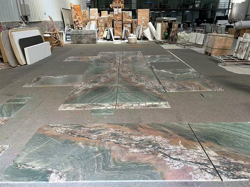 Dragon Green Quartzite Finished Layout Display Dragon Green Quartzite Finished Layout Display