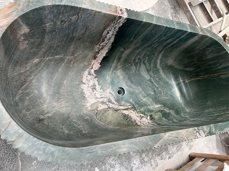 Persa Green Quartzite Freestanding Bathtub