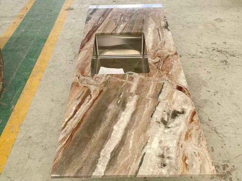 gucci red marble countertop