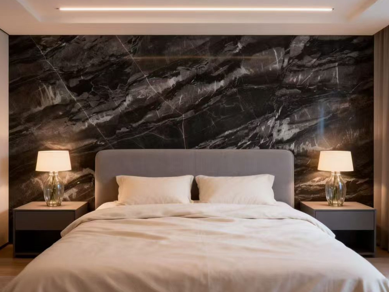 Badarison Brown Quartzite Bedroom Feature Wall Badarison Brown Quartzite Bedroom Feature Wall