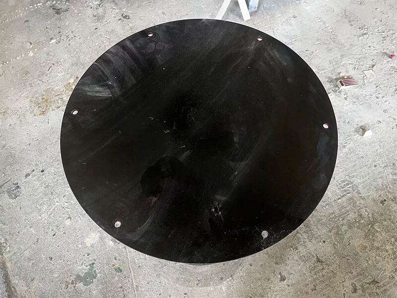 Briliant Black Marble Honed Round Dining Table