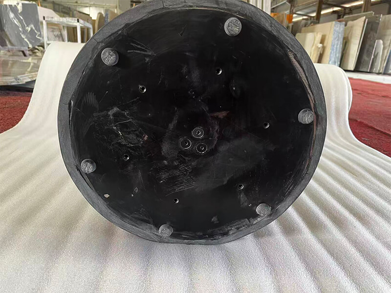 Briliant Black Marble Honed Round Dining Table