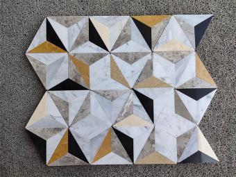 Mixed Triangle Marbles Mosaic