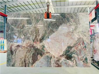 Four Seasons Pink Green Marble