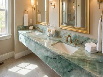 Gaia Green Quartzite Vanity Top