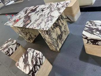 Calacatta Viola Slabs, Marble Dining Table, Luxury Vanity Top, Italian Purple Marble