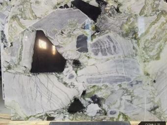 Ice Jade Marble Slab with Green and White Veining