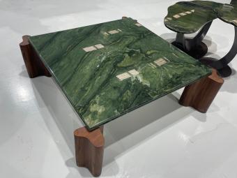 Botanic Green Quartzite Tabletop，Green Quartzite Coffee Table，Natural Stone Furniture Top