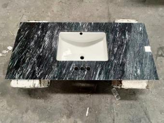 Fantasy Grey Marble All‑In‑One Vanity Top