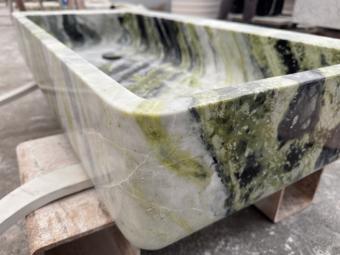 Bulgari Green Marble Bathroom Sink