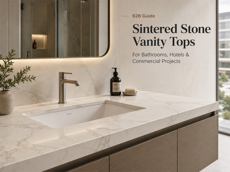 Top Vanity Batu Sinter untuk Kamar Mandi, Hotel, dan Proyek Komersial