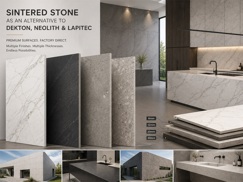 Sintered Stone sebagai Alternatif untuk Dekton, Neolith, dan Lapitec